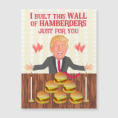 Funny Donald Trump Hamberders Wall Valentijnsdag (Voorkant)