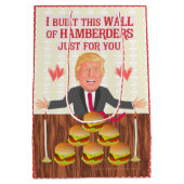 Funny Donald Trump Hamberders Wall Valentijnsdag Medium Cadeauzakje (Achterkant)