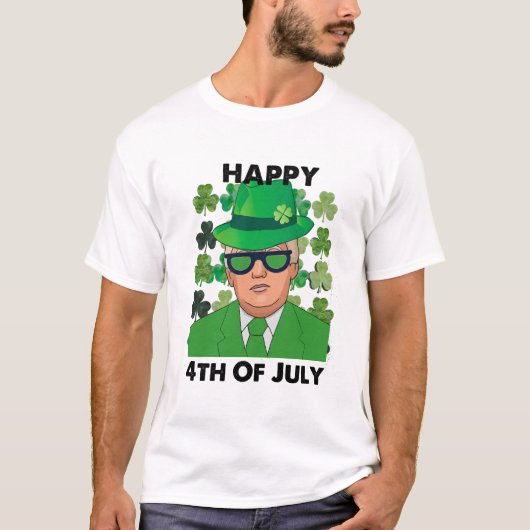 Funny donald trump Happy 4 juli T-shirt (Voorkant)