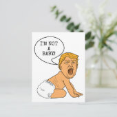 Funny Donald Trump Ik ben geen Baby. Briefkaart (Staand voorkant)