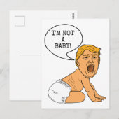 Funny Donald Trump Ik ben geen Baby. Briefkaart (Voorkant / Achterkant)