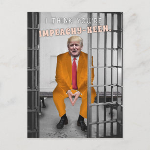 Funny Donald Trump Impeachment Humor gevangenis Feestdagenkaart