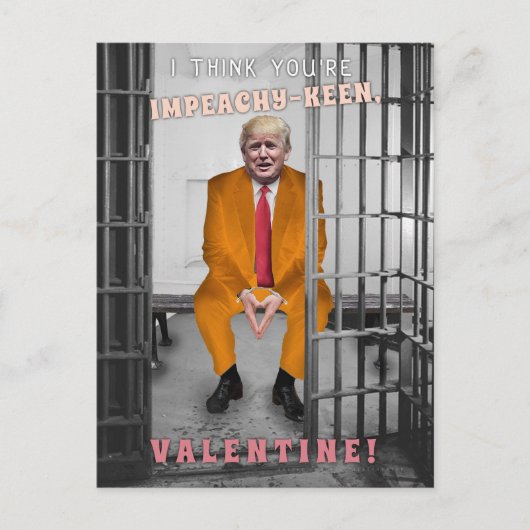 Funny Donald Trump Impeachment Valentijnsdag Feestdagenkaart (Voorkant)