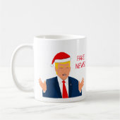 Funny Donald Trump kerstman cartoon Koffiemok (Links)