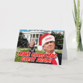 Funny Donald Trump Kerstmis 2021 Holiday Kaart (Voorkant)