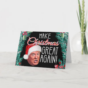 Funny Donald Trump Kerstmis Feestdagen Kaart