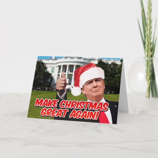 Funny Donald Trump Kerstmis Feestdagen Kaart (Voorkant)