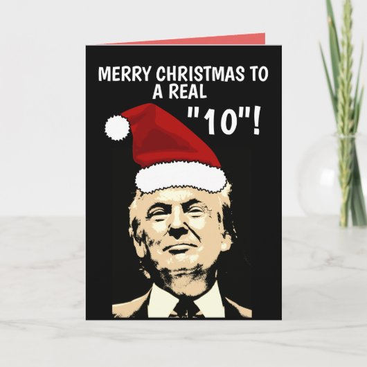 Funny DONALD TRUMP KERSTMIS KAARTEN, voor haar Feestdagen Kaart (Voorkant)