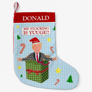 Funny Donald Trump Kerstmis Yuuge Politieke Humor Kleine Kerstsok