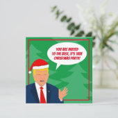 Funny Donald Trump met kerstfeest voor Kerstmis Kaart (Staand voorkant)
