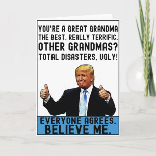 Funny Donald Trump Moederdag Gift for Grandma Kaart