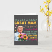 Funny Donald Trump Mothers Day Hold Flower Funny Q Kaart (Gele Bloem)