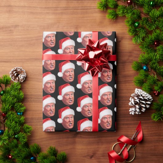 Funny Donald Trump Pattern Kerstkerstkerstkerstker Cadeaupapier (Feestdagen Geschenken)