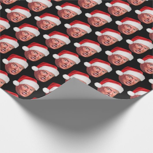 Funny Donald Trump Pattern Kerstkerstkerstkerstker Cadeaupapier (Hoek)