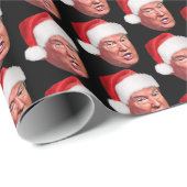 Funny Donald Trump Pattern Kerstkerstkerstkerstker Cadeaupapier (Rol Hoek)