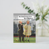 Funny Donald Trump Poetin Pistool Joke Feestdagenkaart (Staand voorkant)