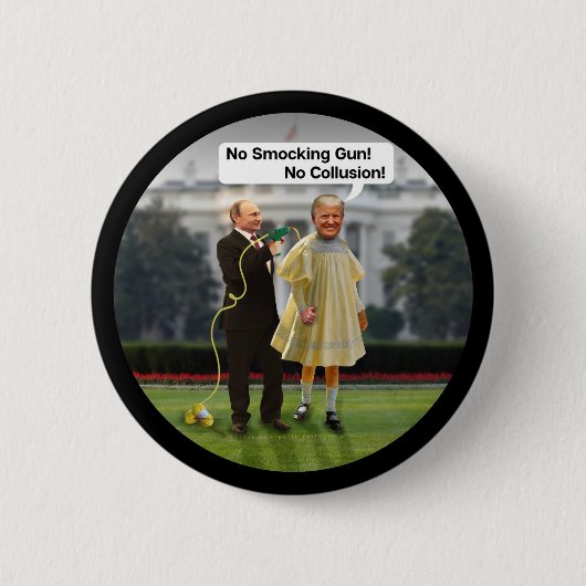 Funny Donald Trump Poetin Pistool Joke Ronde Button 5,7 Cm (Voorkant)