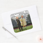 Funny Donald Trump Poetin Pistool Joke Vierkante Sticker (Envelop)