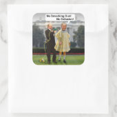 Funny Donald Trump Poetin Pistool Joke Vierkante Sticker (Tas)