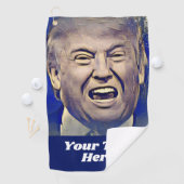 Funny Donald Trump PoliBlue Custom Golfhanddoek (Insitu)