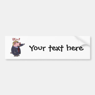 Funny Donald Trump Politieke Cartoon Bumpersticker