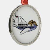 Funny Donald Trump Presidential Airplane Metalen Ornament (Rechts)
