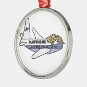 Funny Donald Trump Presidential Airplane Metalen Ornament (Links)