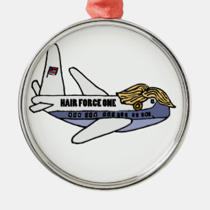 Funny Donald Trump Presidential Airplane Metalen Ornament