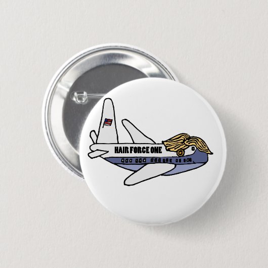 Funny Donald Trump Presidential Airplane Ronde Button 5,7 Cm (Voorkant /achterkant)