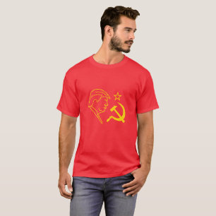 Funny Donald Trump Profile Hammer en Sickle T-shirt