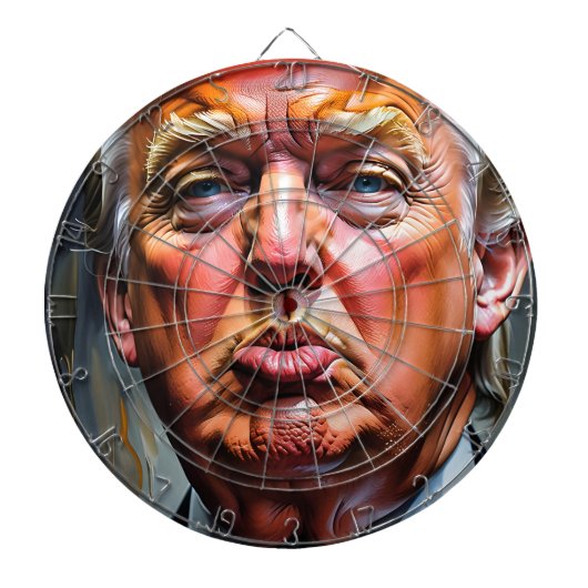 Funny Donald Trump Pucker Dart Board Dartbord (Voorkant)