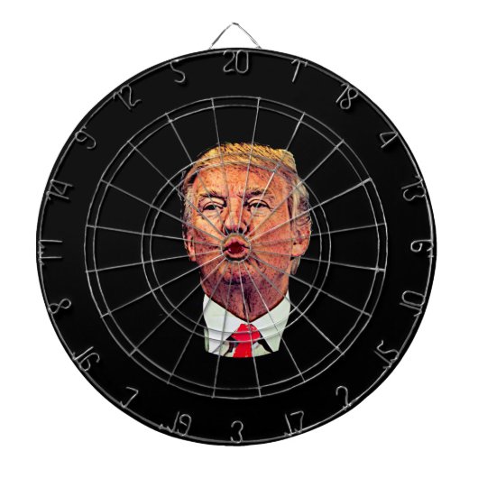 Funny Donald Trump Pucker Dart Board Dartbord (Voorkant)