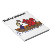 Funny Donald Trump Rocking the Boat Cartoon Notitieblok (Schuin)