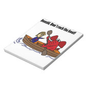 Funny Donald Trump Rocking the Boat Cartoon Notitieblok (Linkerzijde)