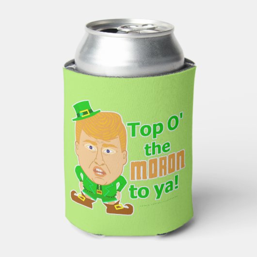 Funny Donald Trump St Patricks Day Leprechaun Blikjeskoeler (Blikje Voorkant)