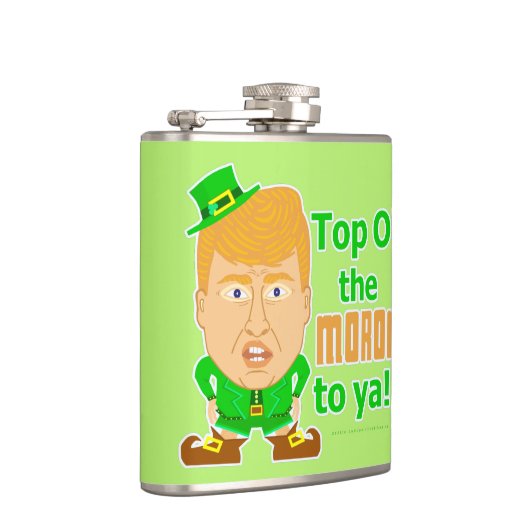 Funny Donald Trump St Patricks Day Leprechaun Heupfles (Rechts)