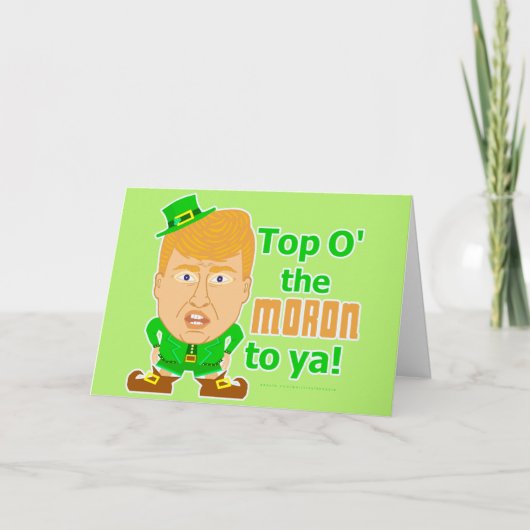 Funny Donald Trump St Patricks Day Leprechaun Kaart (Voorkant)