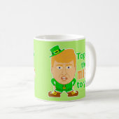 Funny Donald Trump St Patricks Day Leprechaun Koffiemok (Voorkant rechts)