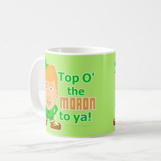 Funny Donald Trump St Patricks Day Leprechaun Koffiemok (Voorkant links)