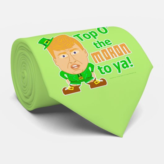 Funny Donald Trump St Patricks Day Leprechaun Stropdas (Opgerold)