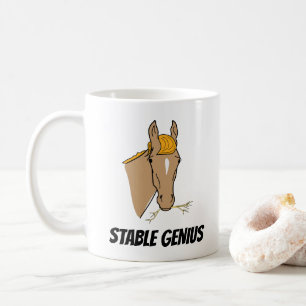 Funny Donald Trump Stable Genius Horse Koffiemok