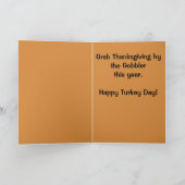 Funny Donald Trump Thanksgiving Turkije Greep Kaart (Binnen)