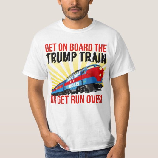 Funny Donald Trump Train of rennen over T-Shirt (Voorkant)