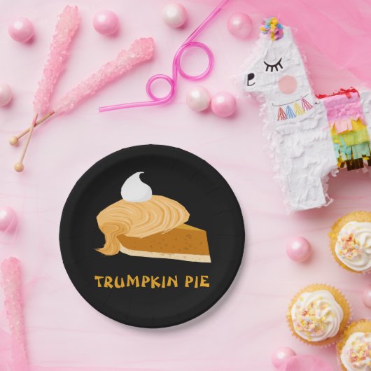 Funny Donald Trump Trumpkin Pie Papieren Bordje (Feest)