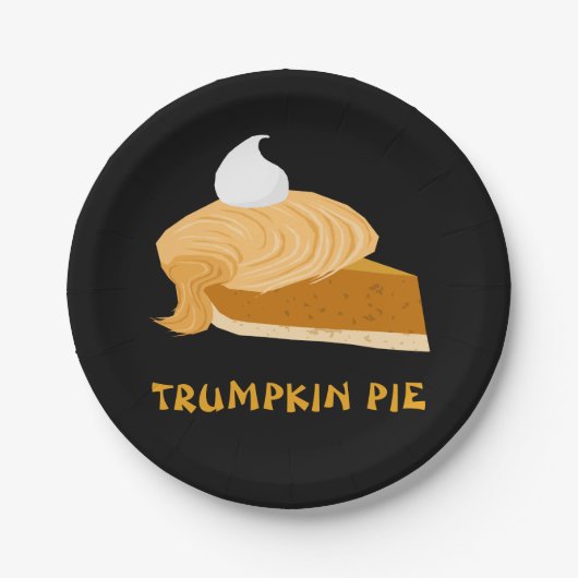 Funny Donald Trump Trumpkin Pie Papieren Bordje (Voorkant)