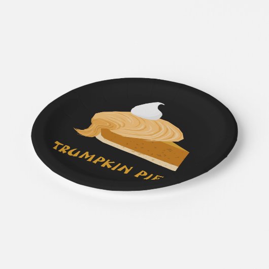 Funny Donald Trump Trumpkin Pie Papieren Bordje (Gekanteld)