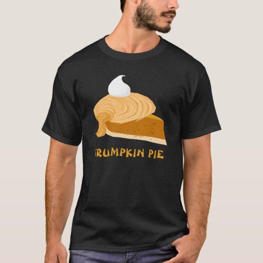 Funny Donald Trump Trumpkin Pie T-shirt (Voorkant)