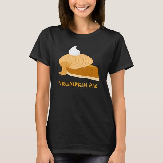 Funny Donald Trump Trumpkin Pie T-shirt (Voorkant)