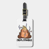 Funny Donald Trump - Trumpy-Poo Poo Emoji Icon Bagagelabel (Voorkant verticaal)