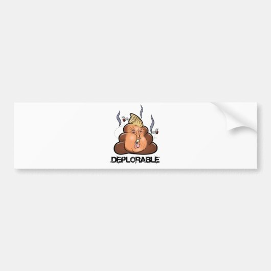 Funny Donald Trump - Trumpy-Poo Poo Emoji Icon Bumpersticker (Voorkant)